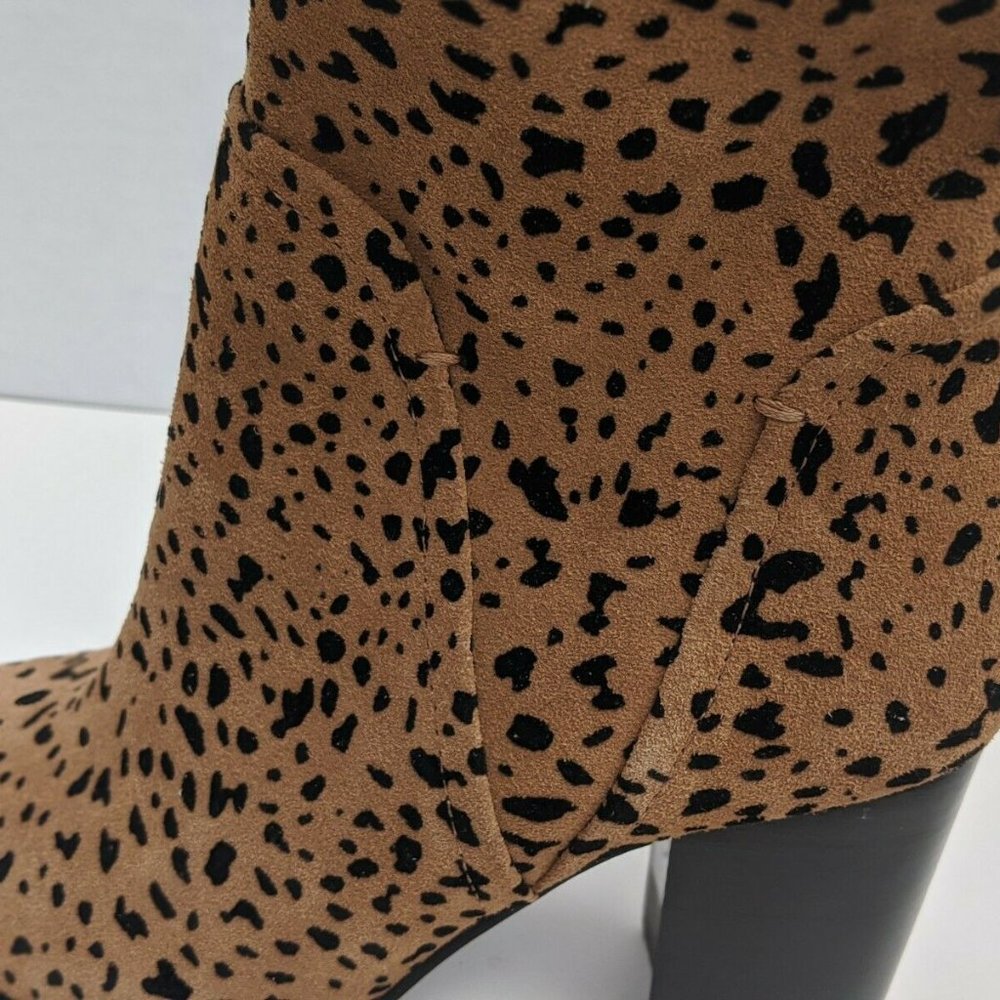 Gibson & Latimer Cheetah Cow Leather Boot Above Ankel NEW Size 9.5 Med - Picture 4 of 12